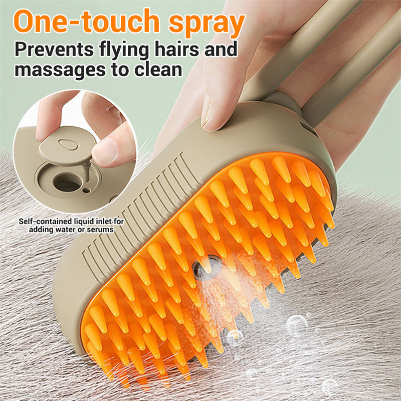Electric Pet Steam Brush - 3 In 1